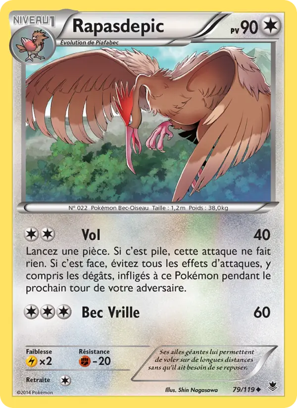 Scan HD carte Pokémon Rapasdepic 79/119 — Vigueur Spectrale