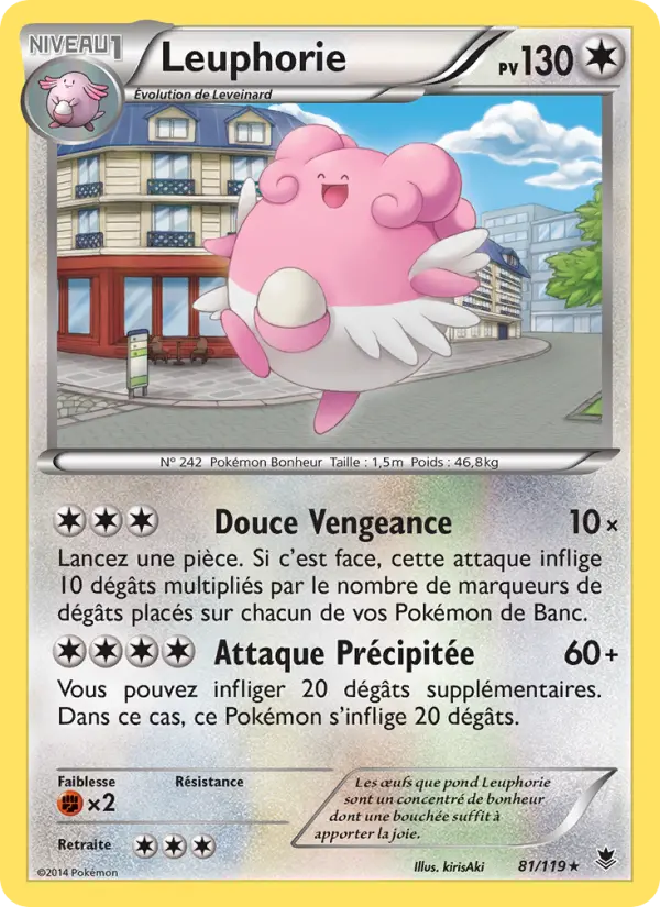 Scan HD carte Pokémon Leuphorie 81/119 — Vigueur Spectrale