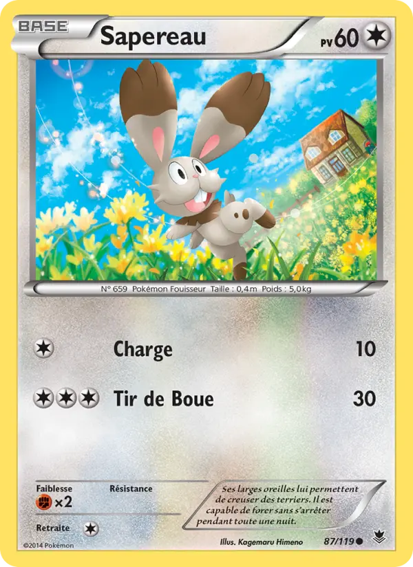 Scan HD carte Pokémon Sapereau 87/119 — Vigueur Spectrale