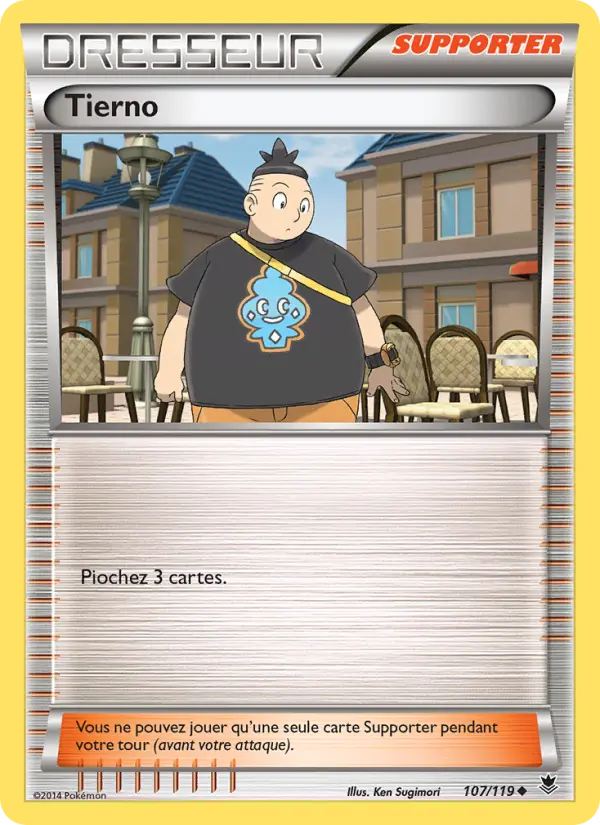 Scan HD carte Pokémon Tierno 107/119 — Vigueur Spectrale