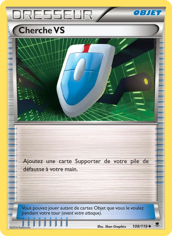 Scan HD carte Pokémon Cherche VS 109/119 — Vigueur Spectrale