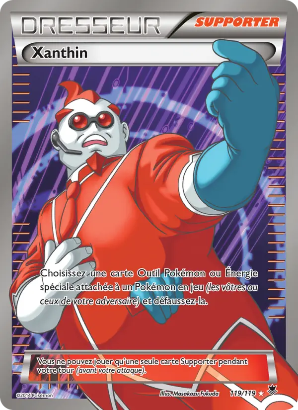 Scan HD carte Pokémon Xanthin 119/119 — Vigueur Spectrale