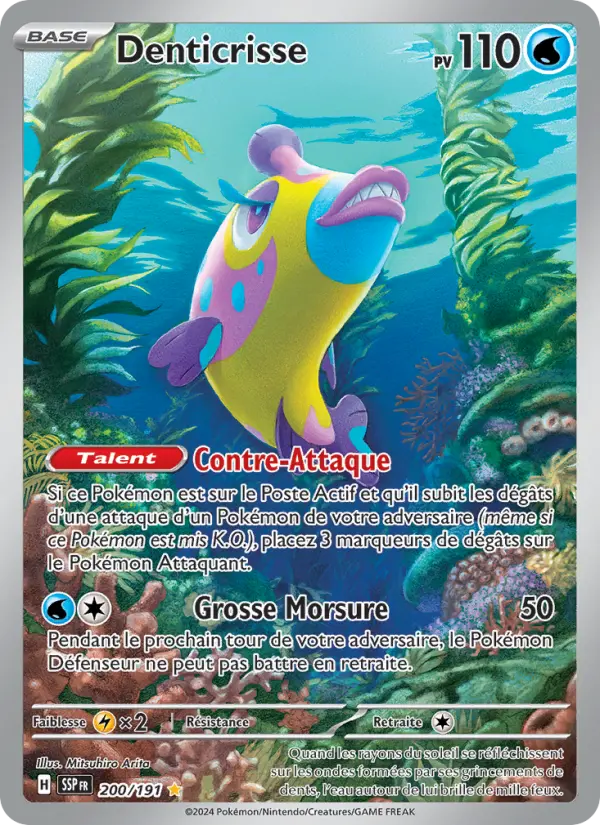 Scan HD carte Pokémon Denticrisse 200/191 — Étincelles Déferlantes