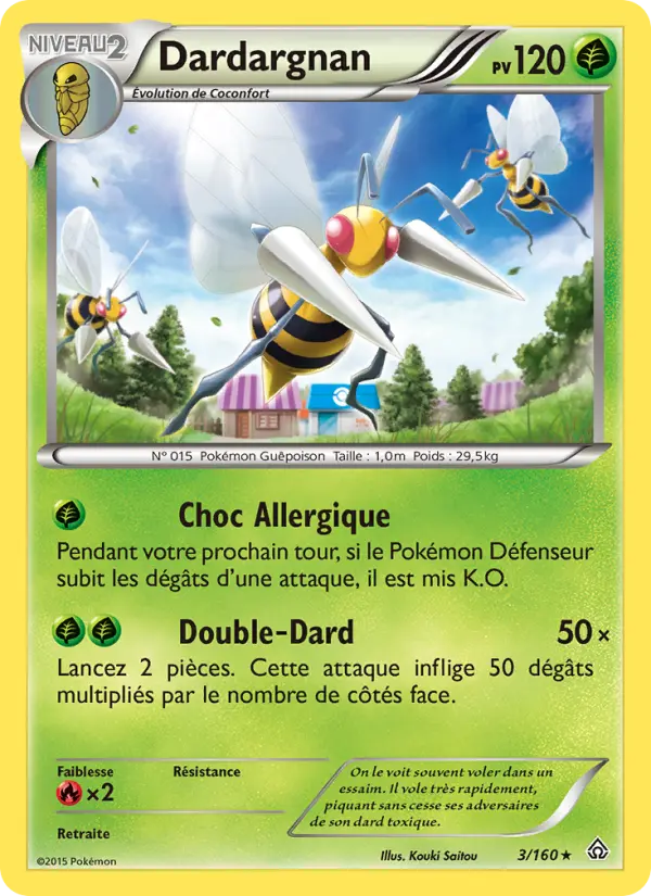 Scan HD carte Pokémon Dardargnan 3/160 — Primo-Choc