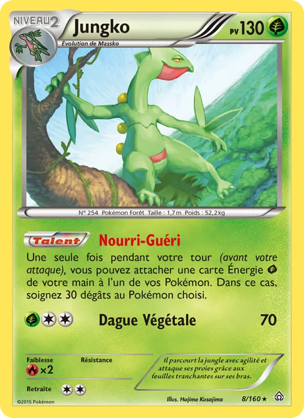 Scan HD carte Pokémon Jungko 8/160 — Primo-Choc
