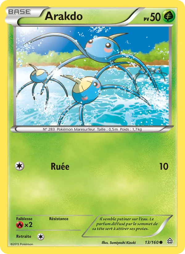 Scan HD carte Pokémon Arakdo 13/160 — Primo-Choc