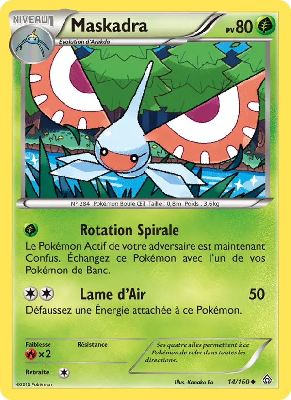 Scan HD carte Pokémon Maskadra 14/160 — Primo-Choc