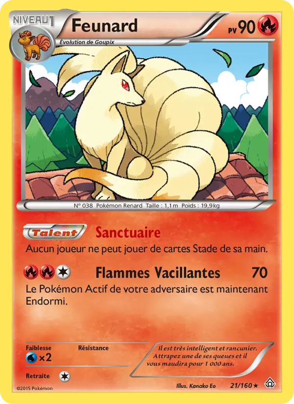 Scan HD carte Pokémon Feunard 21/160 — Primo-Choc