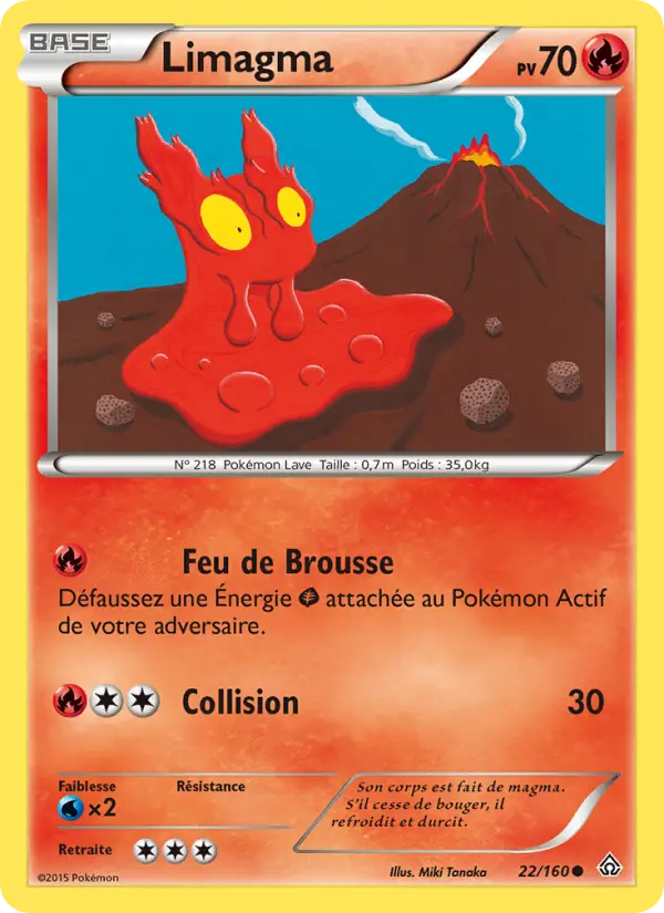 Scan HD carte Pokémon Limagma 22/160 — Primo-Choc