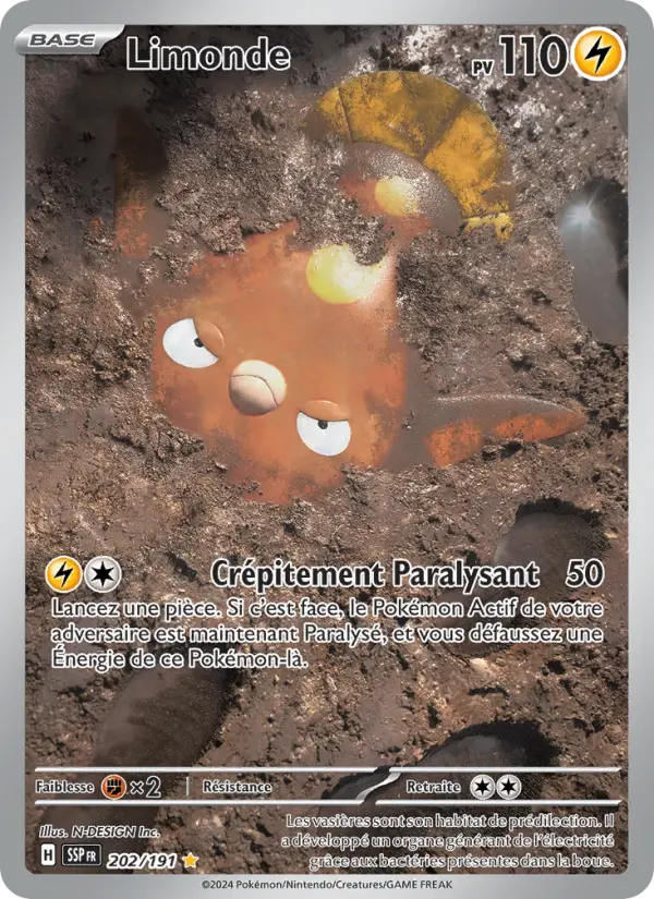 Scan HD carte Pokémon Limonde 202/191 — Étincelles Déferlantes