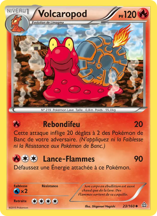 Scan HD carte Pokémon Volcaropod 23/160 — Primo-Choc