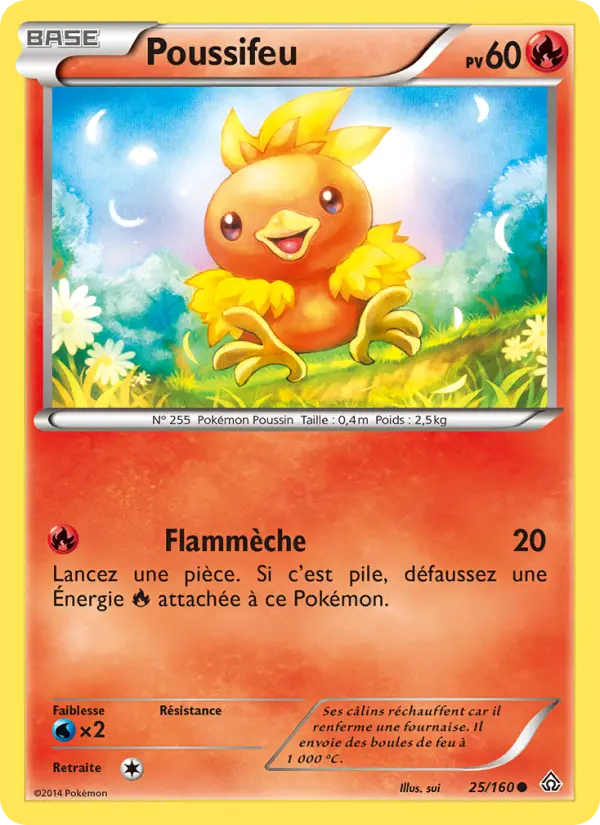 Scan HD carte Pokémon Poussifeu 25/160 — Primo-Choc