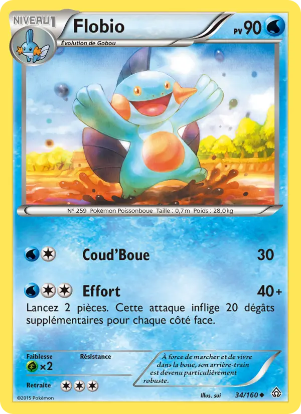 Scan HD carte Pokémon Flobio 34/160 — Primo-Choc
