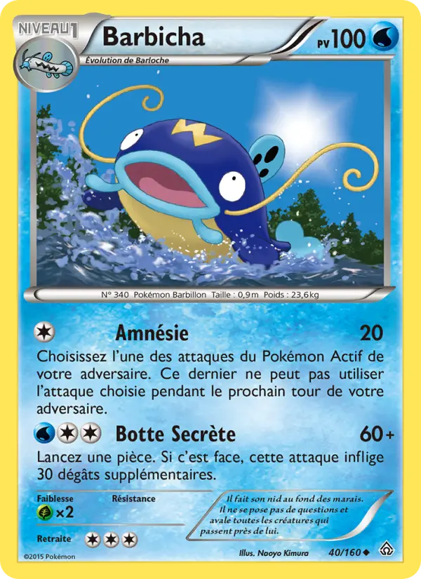 Scan HD carte Pokémon Barbicha 40/160 — Primo-Choc