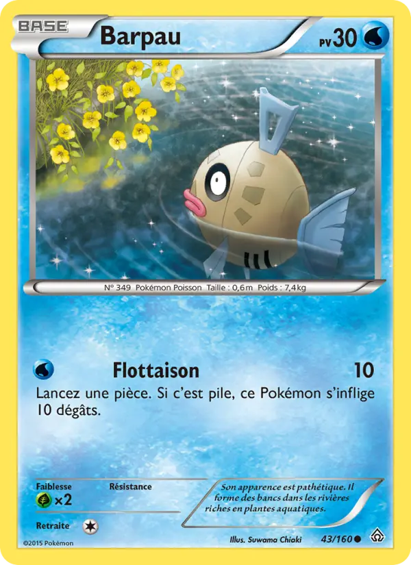 Scan HD carte Pokémon Barpau 43/160 — Primo-Choc