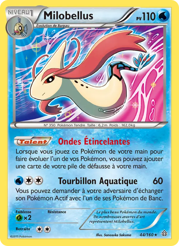 Scan HD carte Pokémon Milobellus 44/160 — Primo-Choc