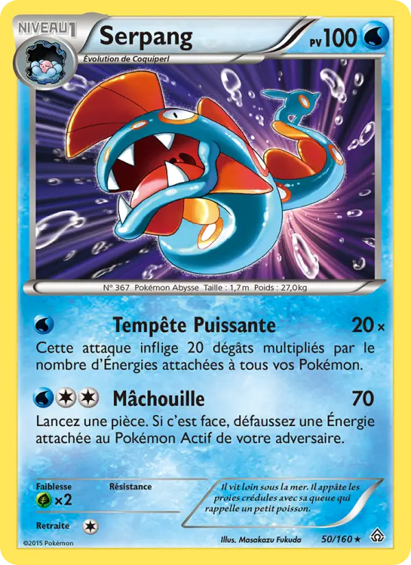 Scan HD carte Pokémon Serpang 50/160 — Primo-Choc