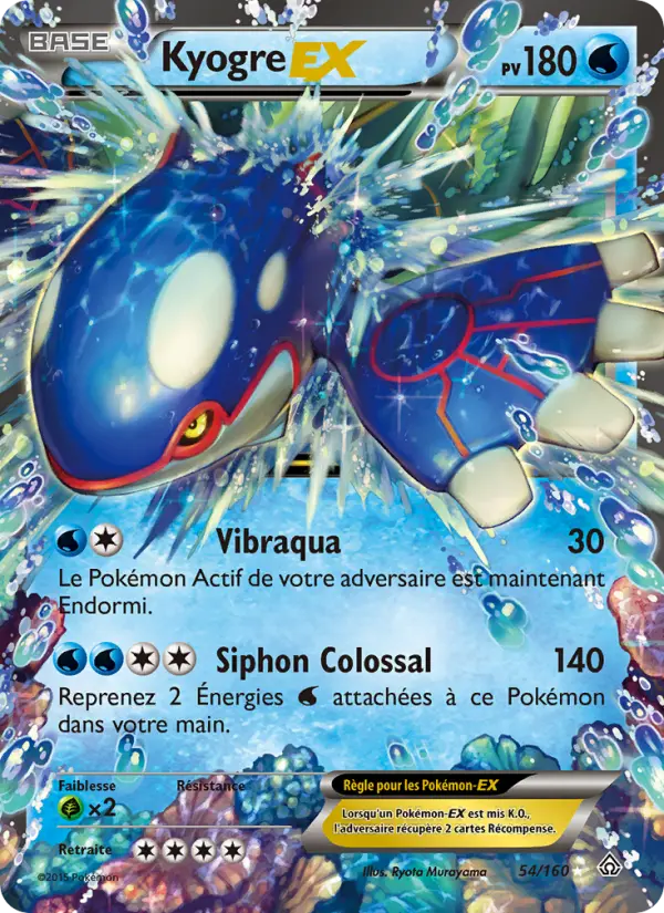 Scan HD carte Pokémon Kyogre EX 54/160 — Primo-Choc