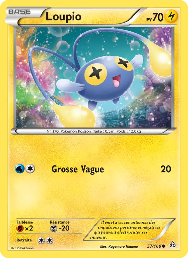 Scan HD carte Pokémon Loupio 57/160 — Primo-Choc