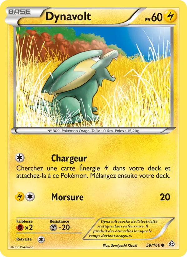 Scan HD carte Pokémon Dynavolt 59/160 — Primo-Choc