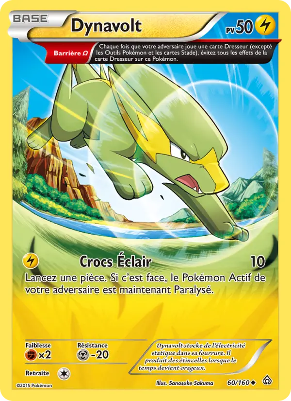 Scan HD carte Pokémon Dynavolt 60/160 — Primo-Choc
