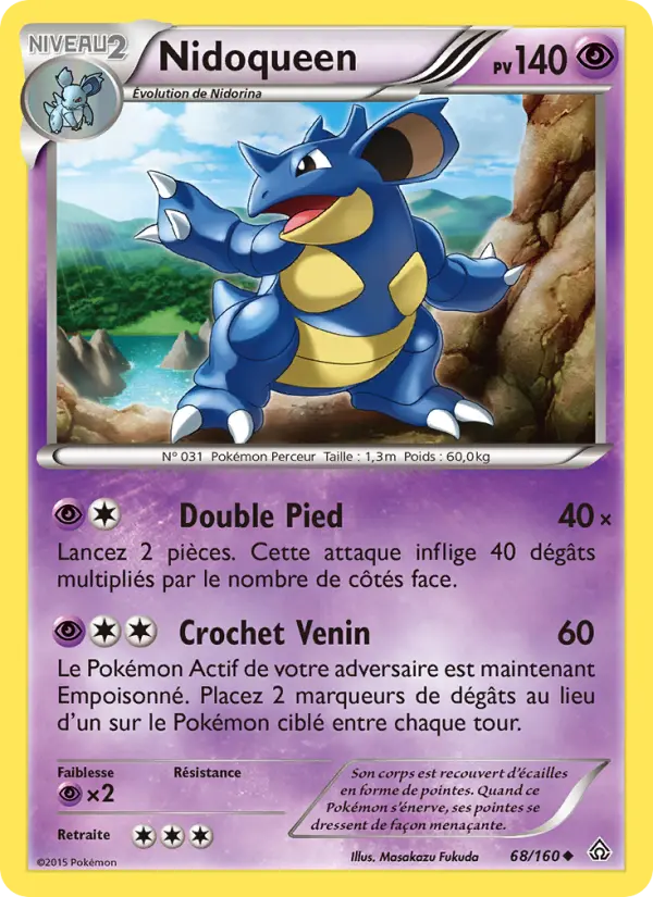 Scan HD carte Pokémon Nidoqueen 68/160 — Primo-Choc