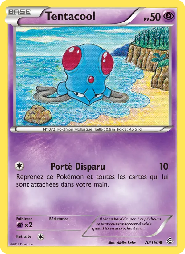 Scan HD carte Pokémon Tentacool 70/160 — Primo-Choc