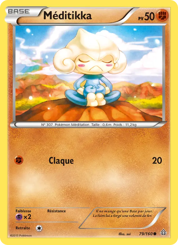 Scan HD carte Pokémon Méditikka 79/160 — Primo-Choc