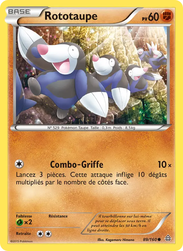 Scan HD carte Pokémon Rototaupe 89/160 — Primo-Choc