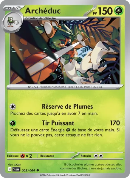 Scan HD carte Pokémon Archéduc 005/64 — Fable Nébuleuse