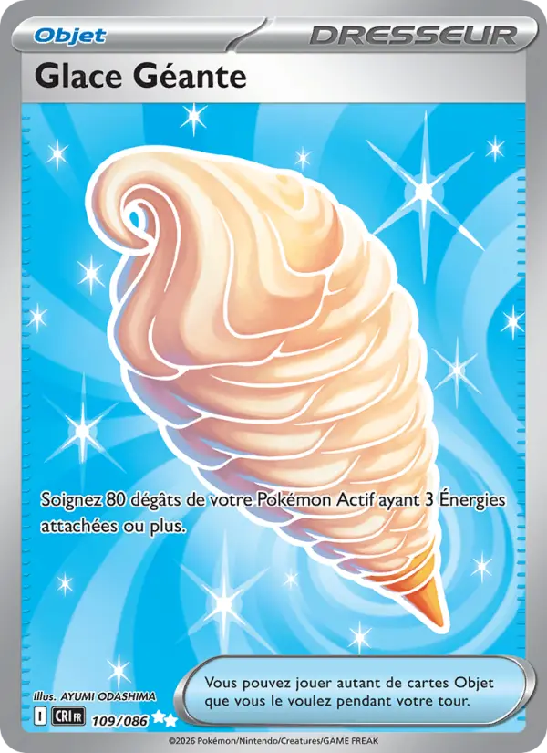 Scan HD carte Pokémon Glace Géante 109/86 — Chaos Ascendant
