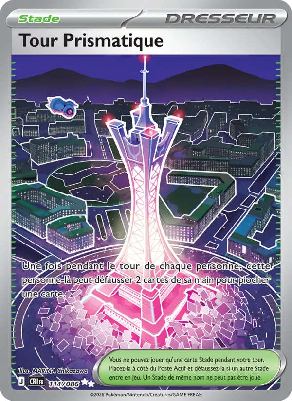 Scan HD carte Pokémon Tour Prismatique 111/86 — Chaos Ascendant