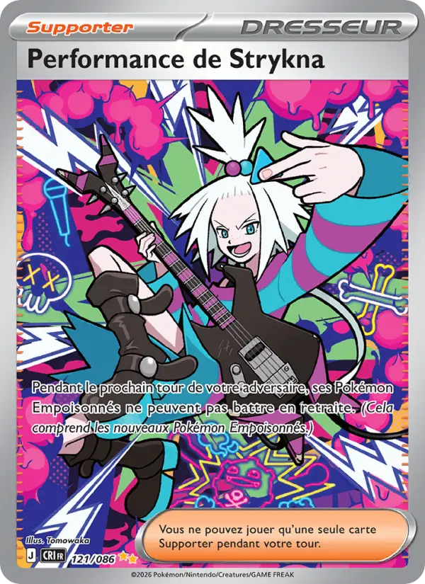 Scan HD carte Pokémon Performance de Strykna 121/86 — Chaos Ascendant