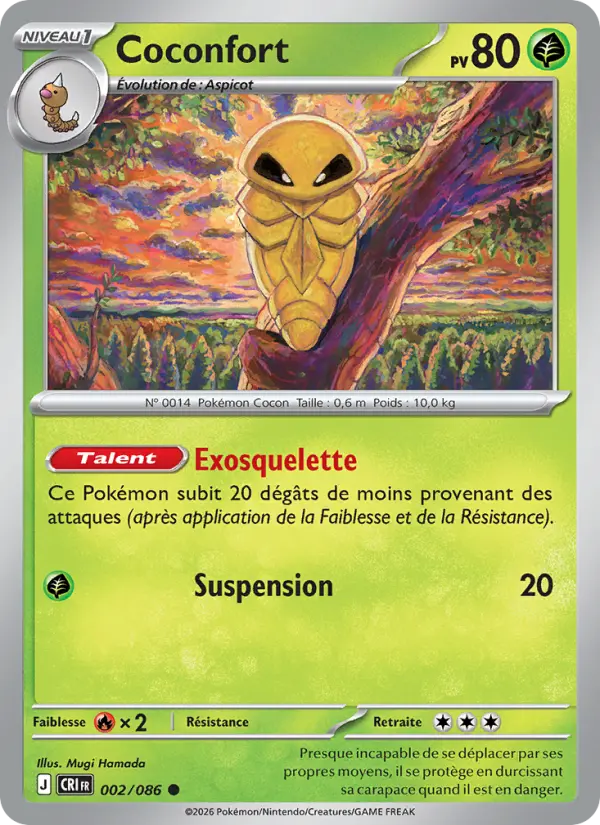 Scan HD carte Pokémon Coconfort 002/86 — Chaos Ascendant
