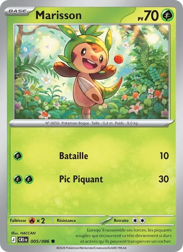 Carte Pokémon Marisson 005/86 – Chaos Ascendant