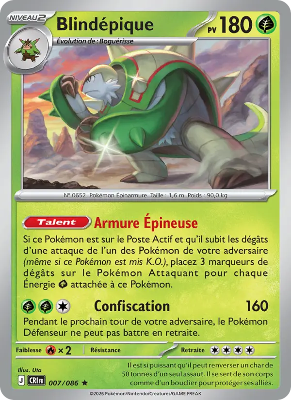 Carte Pokémon Blindépique 007/86 – Chaos Ascendant