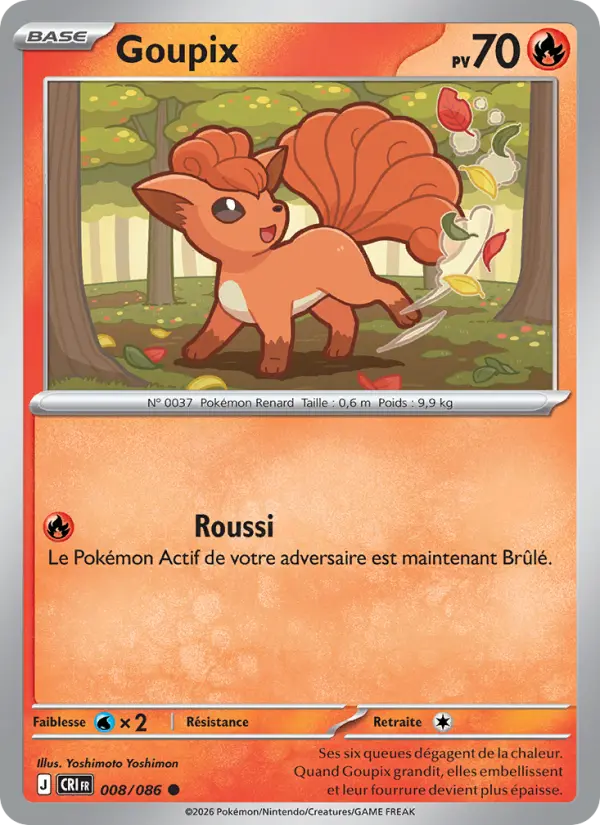 Carte Pokémon Goupix 008/86 – Chaos Ascendant