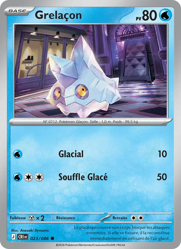 Scan HD carte Pokémon Grelaçon 023/86 — Chaos Ascendant