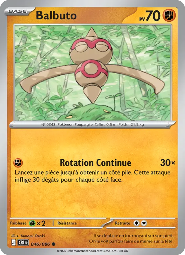 Scan HD carte Pokémon Balbuto 046/86 — Chaos Ascendant