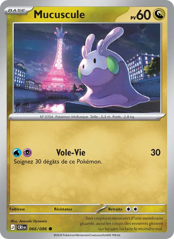 Scan HD carte Pokémon Mucuscule 066/86 — Chaos Ascendant