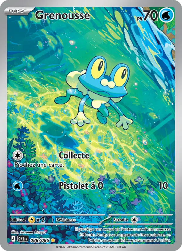 Scan HD carte Pokémon Grenousse 088/86 — Chaos Ascendant