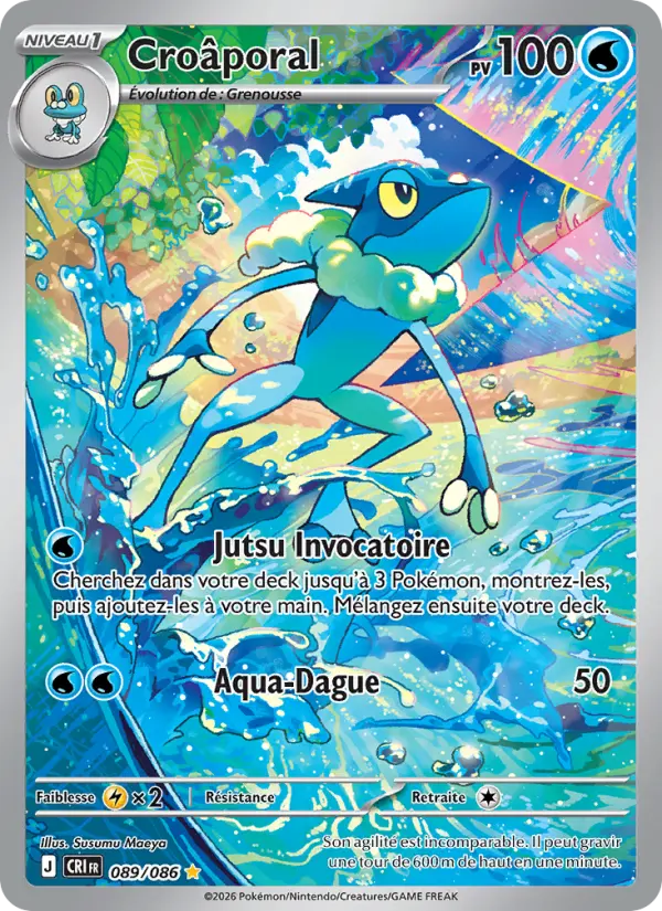 Scan HD carte Pokémon Croâporal 089/86 — Chaos Ascendant