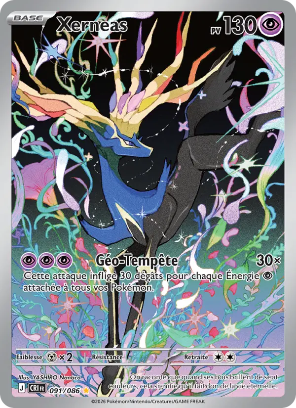 Carte Pokémon Xerneas 091/86 – Chaos Ascendant